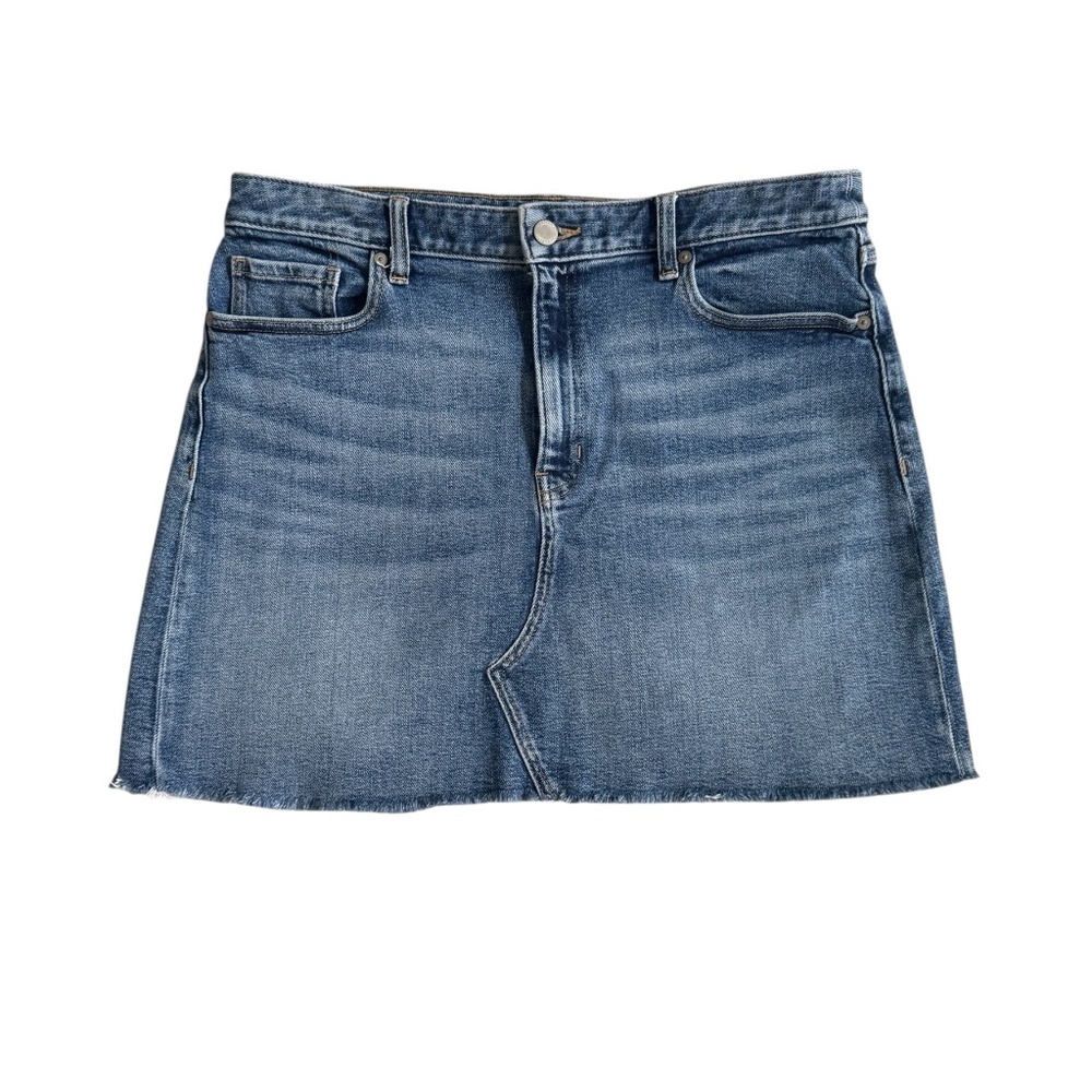 Banana Republic Denim Raw Hem Mini Skirt, Size 12